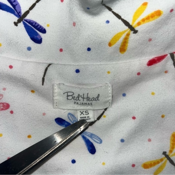 Bedhead Pajamas PJs Dragon Fly Dreams L/S Button Down Shirt Organic Cotton XS - Picture 7 of 12